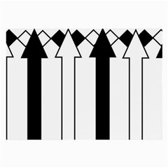 Funny Black And White Stripes Diamonds Arrows Large Glasses Cloth (2-side) by yoursparklingshop