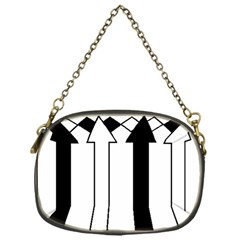 Funny Black And White Stripes Diamonds Arrows Chain Purses (one Side)  by yoursparklingshop