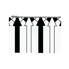 Funny Black And White Stripes Diamonds Arrows Cosmetic Bag (large)  by yoursparklingshop