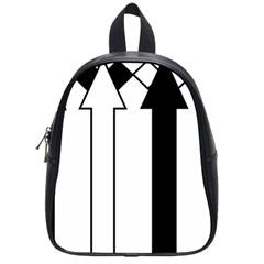 Funny Black And White Stripes Diamonds Arrows School Bags (small)  by yoursparklingshop