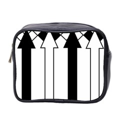 Funny Black And White Stripes Diamonds Arrows Mini Toiletries Bag 2-side by yoursparklingshop