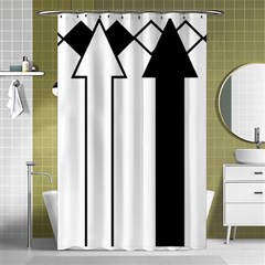 Funny Black And White Stripes Diamonds Arrows Shower Curtain 48  X 72  (small)  by yoursparklingshop