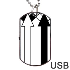 Funny Black And White Stripes Diamonds Arrows Dog Tag Usb Flash (one Side) by yoursparklingshop