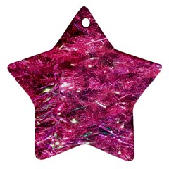 Festive Hot Pink Glitter Merry Christmas Tree  Star Ornament (two Sides)  by yoursparklingshop