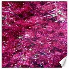 Festive Hot Pink Glitter Merry Christmas Tree  Canvas 16  X 16   by yoursparklingshop