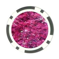 Festive Hot Pink Glitter Merry Christmas Tree  Poker Chip Card Guards (10 Pack)  by yoursparklingshop