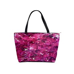 Festive Hot Pink Glitter Merry Christmas Tree  Shoulder Handbags by yoursparklingshop