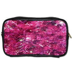 Festive Hot Pink Glitter Merry Christmas Tree  Toiletries Bags 2-side by yoursparklingshop