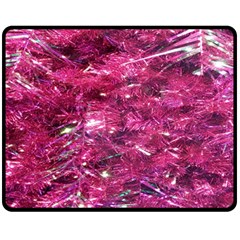 Festive Hot Pink Glitter Merry Christmas Tree  Fleece Blanket (medium) 