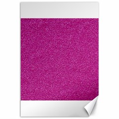 Metallic Pink Glitter Texture Canvas 12  X 18   by yoursparklingshop