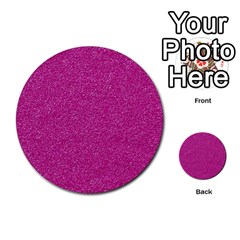 Metallic Pink Glitter Texture Multi-purpose Cards (round)  by yoursparklingshop