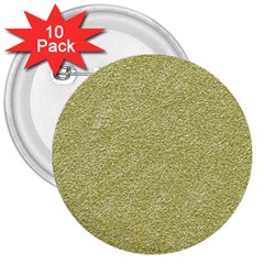 Festive White Gold Glitter Texture 3  Buttons (10 Pack)  by yoursparklingshop