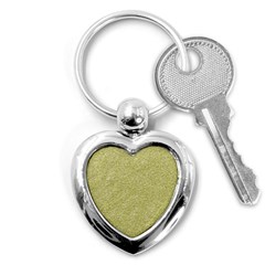 Festive White Gold Glitter Texture Key Chains (heart)  by yoursparklingshop