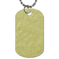 Festive White Gold Glitter Texture Dog Tag (one Side) by yoursparklingshop