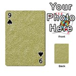 Festive White Gold Glitter Texture Playing Cards 54 Designs  Front - Spade9