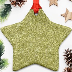 Festive White Gold Glitter Texture Star Ornament (two Sides)  by yoursparklingshop