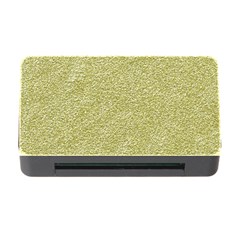 Festive White Gold Glitter Texture Memory Card Reader With Cf by yoursparklingshop