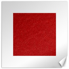 Festive Red Glitter Texture Canvas 20  X 20   by yoursparklingshop