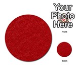 Festive Red Glitter Texture Multi-purpose Cards (Round)  Front 17