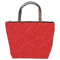 Festive Red Glitter Texture Bucket Bags by yoursparklingshop