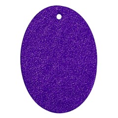 Festive Purple Glitter Texture Ornament (oval)  by yoursparklingshop