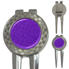 Festive Purple Glitter Texture 3-in-1 Golf Divots by yoursparklingshop