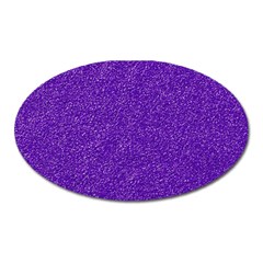 Festive Purple Glitter Texture Oval Magnet by yoursparklingshop