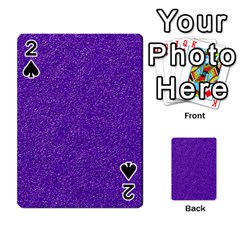 Festive Purple Glitter Texture Playing Cards 54 Designs 