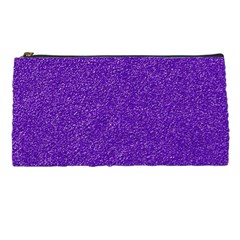 Festive Purple Glitter Texture Pencil Cases by yoursparklingshop