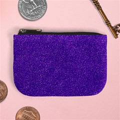 Festive Purple Glitter Texture Mini Coin Purses by yoursparklingshop