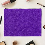 Festive Purple Glitter Texture Cosmetic Bag (XL) Front