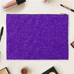 Festive Purple Glitter Texture Cosmetic Bag (XL) Back