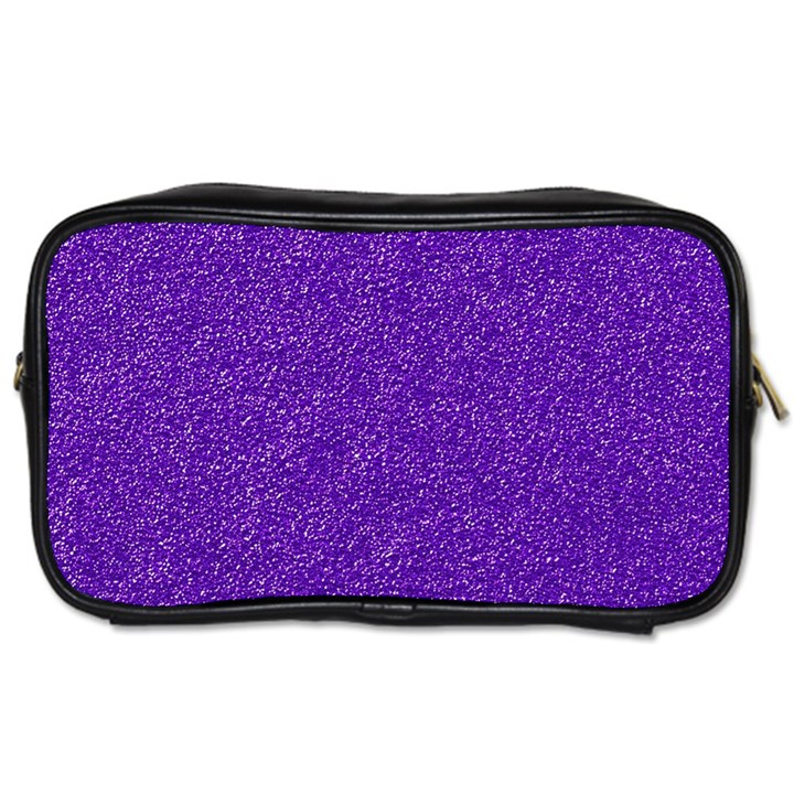 Festive Purple Glitter Texture Toiletries Bags