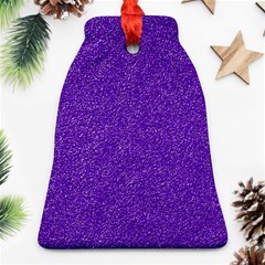 Festive Purple Glitter Texture Ornament (bell)  by yoursparklingshop