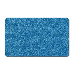 Festive Blue Glitter Texture Magnet (rectangular) by yoursparklingshop