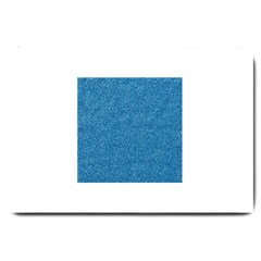 Festive Blue Glitter Texture Large Doormat  by yoursparklingshop