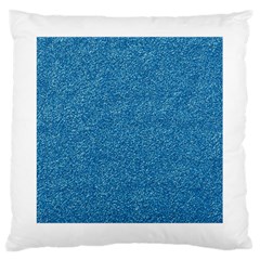 Festive Blue Glitter Texture Large Cushion Case (two Sides) by yoursparklingshop