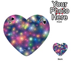 Starlight Shiny Glitter Stars Playing Cards 54 (Heart) 