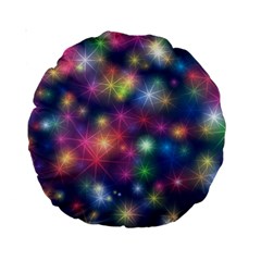 Starlight Shiny Glitter Stars Standard 15  Premium Round Cushions