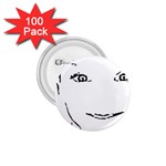 Portrait Black And White Girl 1.75  Buttons (100 pack)  Front