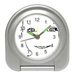 Portrait Black And White Girl Travel Alarm Clocks Front