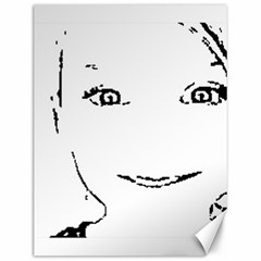 Portrait Black And White Girl Canvas 12  X 16   by yoursparklingshop