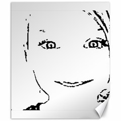 Portrait Black And White Girl Canvas 20  X 24   by yoursparklingshop