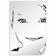 Portrait Black And White Girl Canvas 20  X 30   by yoursparklingshop