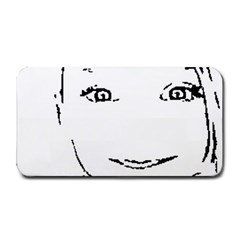 Portrait Black And White Girl Medium Bar Mats by yoursparklingshop