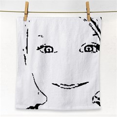 Portrait Black And White Girl Face Towel by yoursparklingshop