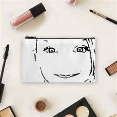 Portrait Black And White Girl Cosmetic Bag (small)  by yoursparklingshop