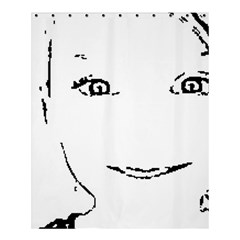 Portrait Black And White Girl Shower Curtain 60  X 72  (medium)  by yoursparklingshop