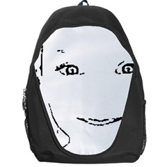 Portrait Black And White Girl Backpack Bag by yoursparklingshop