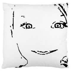 Portrait Black And White Girl Standard Flano Cushion Case (one Side) by yoursparklingshop